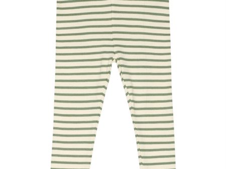 Petit Piao Spring Green Offwhite Modal Leggings Hot on Sale