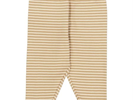 Wheat Cappuccino Stripe Silas Jersey Leggings For Cheap