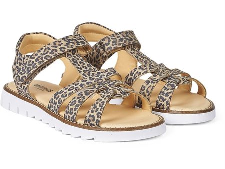 Angulus Sandal M. T-Rem Och Kardborreband Leopard on Sale