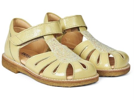 Angulus Sandal M. Kardborreband Ljusgult Ljusgult Glitter Online now