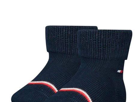 Tommy Hilfiger Baby 2-Pack Strumpor Navy on Sale