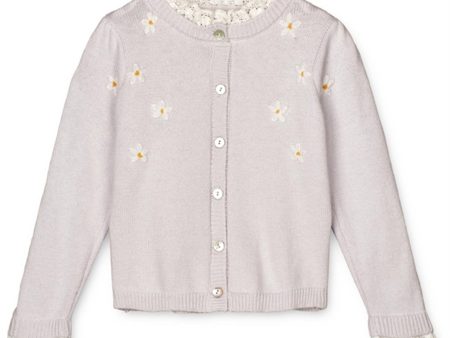 Fliink Lavender Daisy Stickat Cardigan Supply