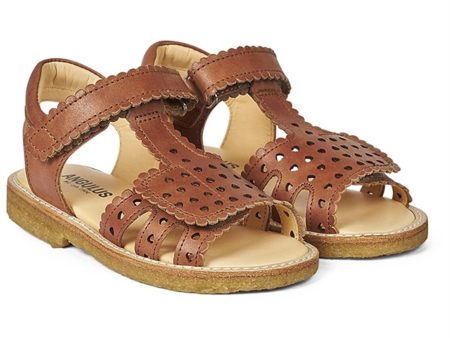 Angulus Sandal M. Kardborreband Och Hjärtan Tan Online Hot Sale