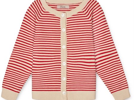 Fliink High Risk Red Stripe Fave Stripe Stickat Cardigan on Sale