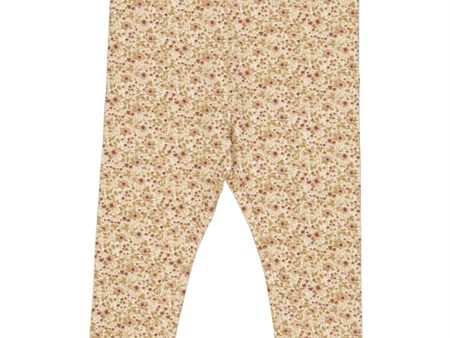 Wheat Eggshell Flowers Jersey Leggings Discount