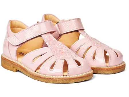 Angulus Sandal M. Kardborreband Peach Peach Glitter For Cheap