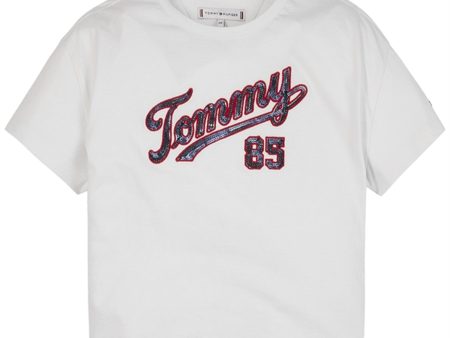 Tommy Hilfiger Paljet T-Shirt White For Cheap