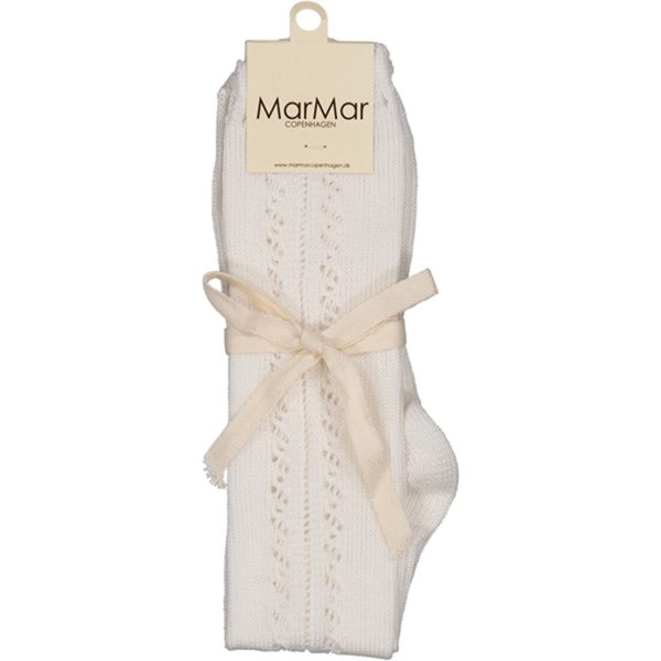 MarMar Gentle White Pointelle Knæstrømper Supply