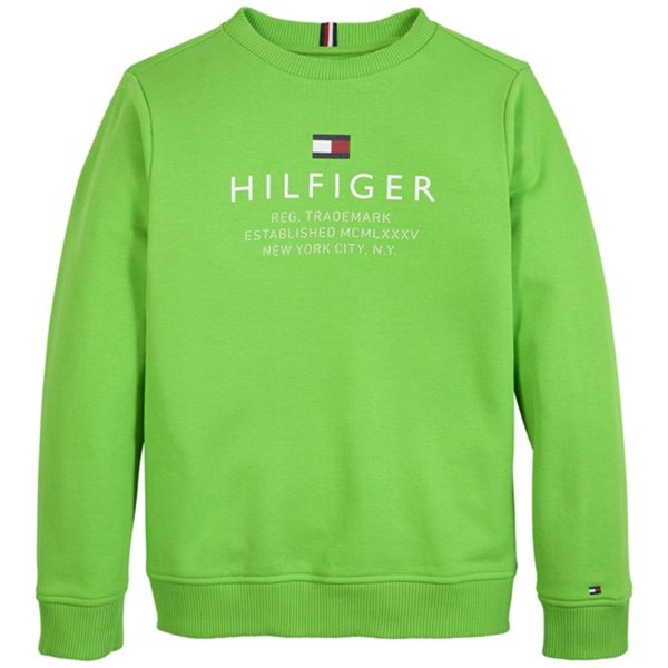 Tommy Hilfiger Logo Sweatshirt Spring Lime For Discount