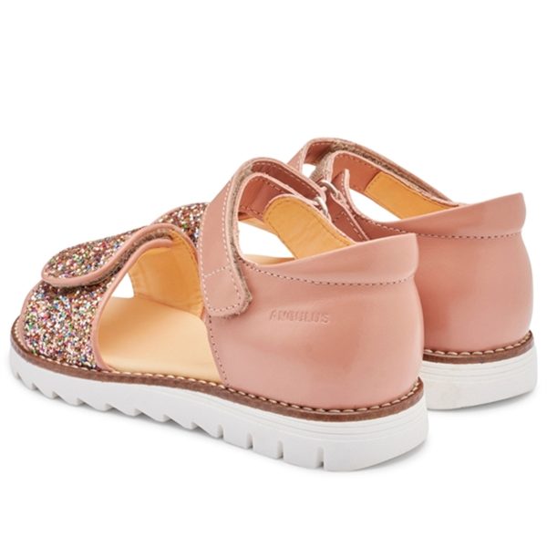 Angulus Sandal M. Kardborreband Dark Peach Multi Glitter Cheap