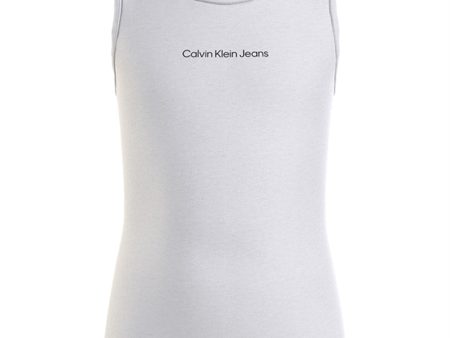 Calvin Klein Logo Tank Topp Bright White For Discount