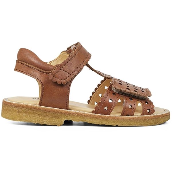 Angulus Sandal M. Kardborreband Och Hjärtan Tan Online Hot Sale