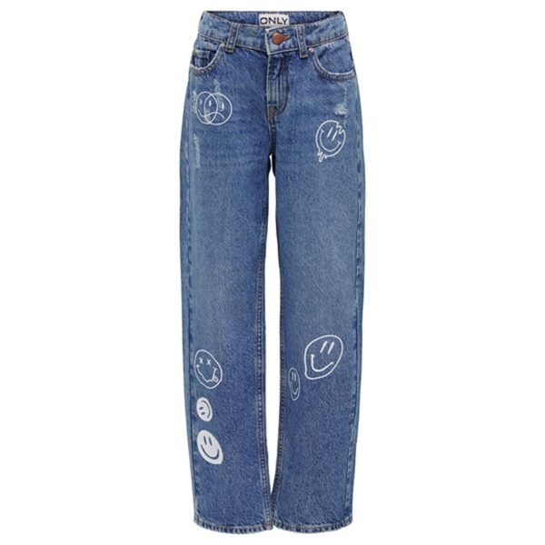 Kids ONLY Medium Blue Denim Robyn Smile Jeans Online Hot Sale