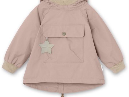 MINI A TURE Baby Vito Forårs Anorak m Fleece Foer Rose Smoke For Sale