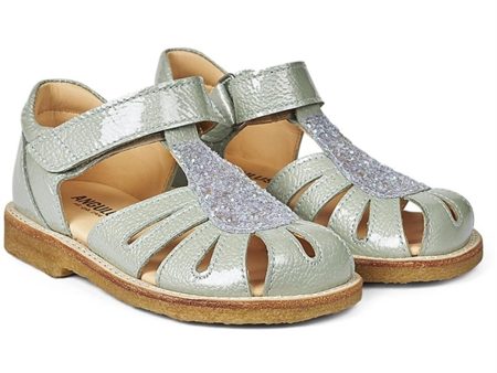 Angulus Sandal M. Kardborreband Mint Mint glitter on Sale