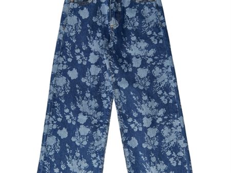 THE NEW Blue Denim Florana Wide Jeans For Sale