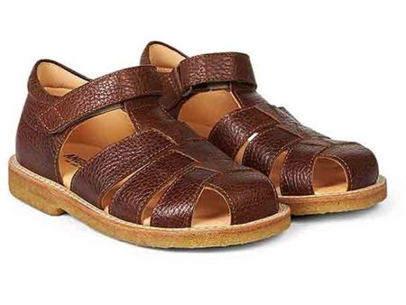 Angulus Sandal M. Kardborreband Mellembrun on Sale