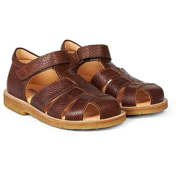 Angulus Sandal M. Kardborreband Mellembrun on Sale