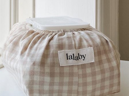 lalaby Beige Gingham Vådserviet Cover Supply