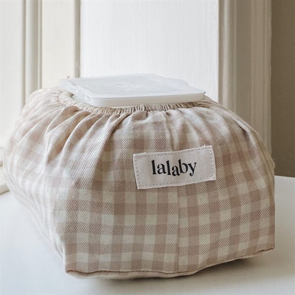 lalaby Beige Gingham Vådserviet Cover Supply