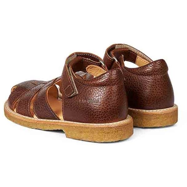 Angulus Sandal M. Kardborreband Mellembrun on Sale