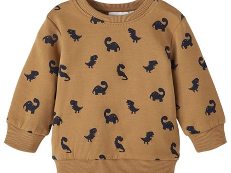 Name it Toasted Coconut Tas Dinosaur Sweatshirt Hot on Sale