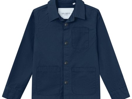 Les Deux Kids Dark Navy Jason Twill Overshirt Fashion