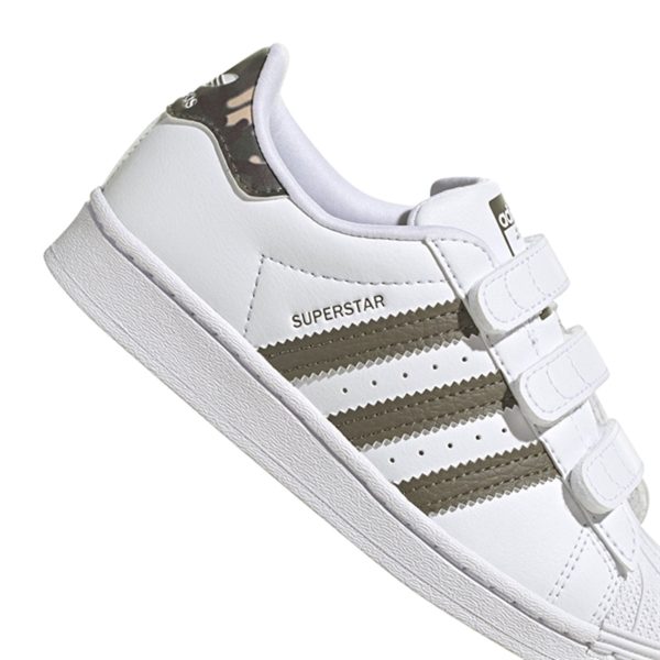 adidas Originals Superstar Sneakers White   Olive Sale