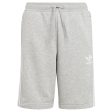 adidas Originals Medium Grey Heather   White Shorts For Cheap