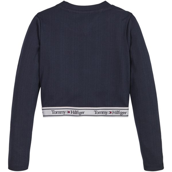 Tommy Hilfiger Tape Rib Crop Topp Desert Sky Supply