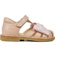 Angulus Sandal M. Rosett Och Kardborreband Peach Peach Glitter Cheap