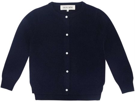 HOLMM Navy Molly Cashmere Stickat Cardigan Online Hot Sale