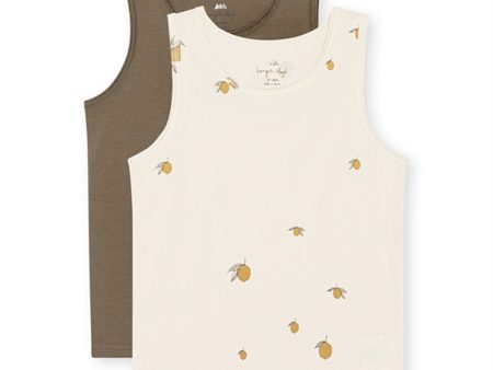 Konges Sløjd Basic Tanktop 2-pack Lemon Shitake Supply