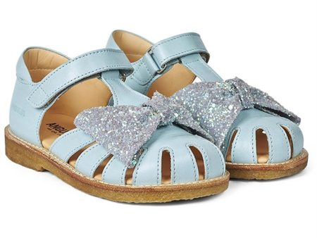 Angulus Sandal M. Rosett Och Kardborreband Mint Mint Glitter For Sale