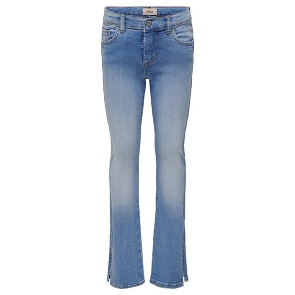 Kids ONLY Light Blue Denim Hush Flared Slit Jeans Cheap