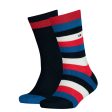 Tommy Hilfiger 2-Pack Basic Strumpor Stripe Midnight Blue Supply