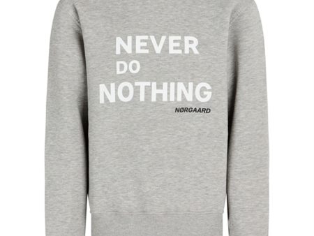 Mads Nørgaard Standard NDN Solo Sweatshirt Grey Melange Online now