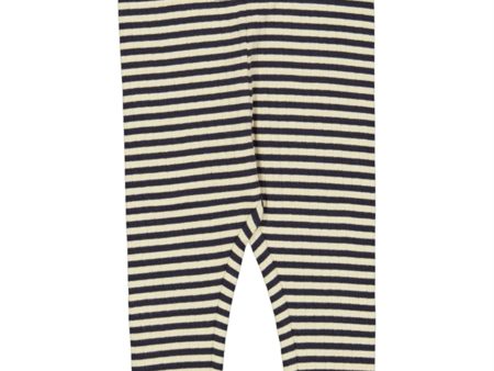 Wheat Midnight Stripe Jersey Leggings For Sale