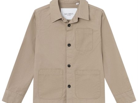 Les Deux Kids Desert Taupe Jason Twill Overshirt Fashion