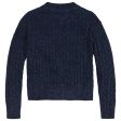 Tommy Hilfiger Chenille Kabel Sweater Desert Sky Online Sale