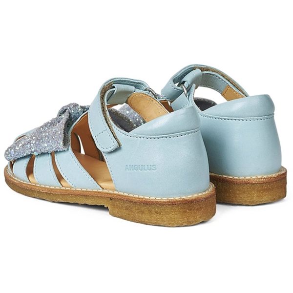 Angulus Sandal M. Rosett Och Kardborreband Mint Mint Glitter For Sale