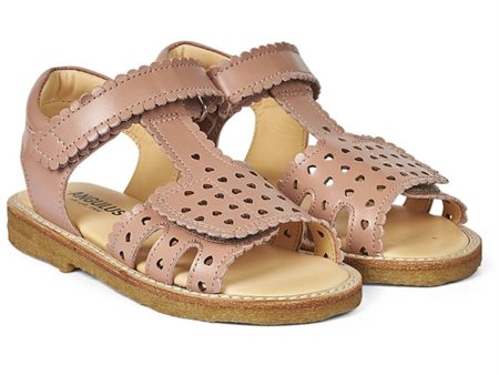 Angulus Sandal M. Kardborreband Och Hearts Dark Peach Supply