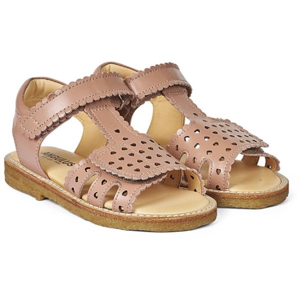 Angulus Sandal M. Kardborreband Och Hearts Dark Peach Supply