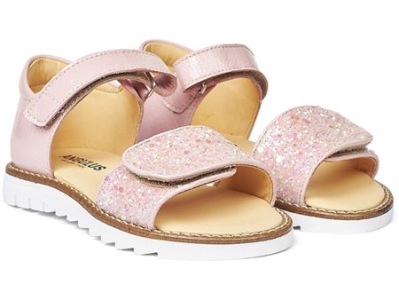 Angulus Sandal M. Kardborreband Rosa Rosa Glitter Online