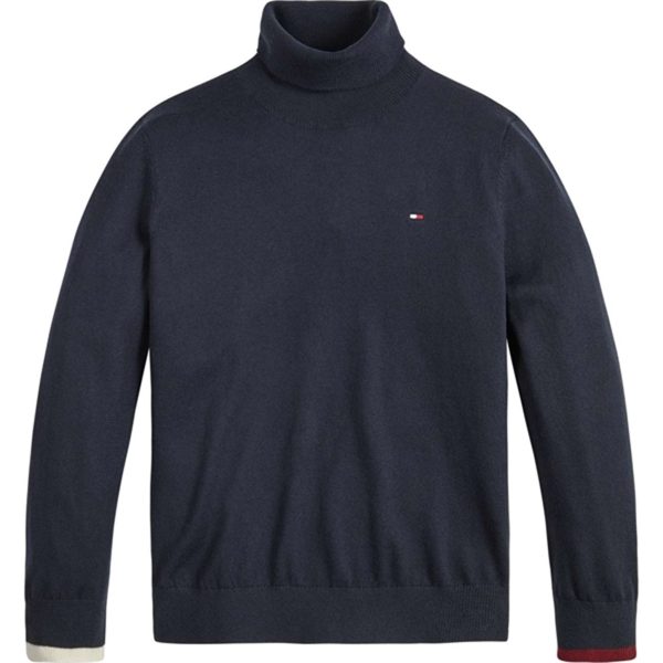 Tommy Hilfiger Essential Turtle Neck Sweater Desert Sky Hot on Sale