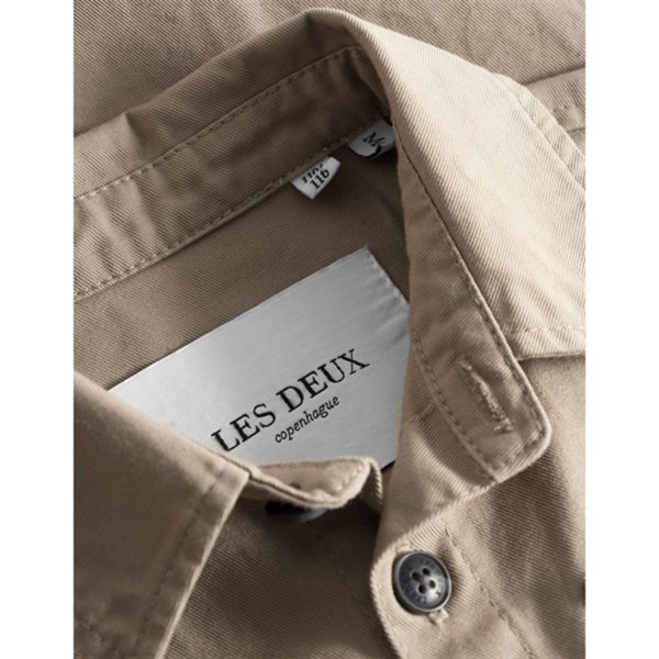 Les Deux Kids Desert Taupe Jason Twill Overshirt Fashion