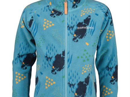 Didriksons Monte Grundsund Blue Fleece Jacka Cheap