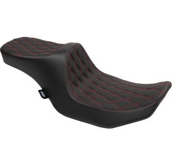 DRAG SPECIALTIES Predator III Seat - Double Diamond - Red Stitching - FLT FLH 2023-2024  0801-1933 Online Sale